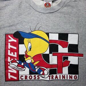 Vintage Looney Tunes Tweety Bird Cross Training Crop Top T-Shirt
